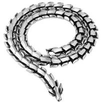 Punk Rocker 15MM pločio Dragon Keel Chain Choker karoliai vyrams Tvirto nerūdijančio plieno Vyriški ant kaklo papuošalai Priedai Dovanos jam 50CM sidabras