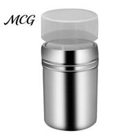 Cocoa Powder Dispenser Stainless Steel Chocolate Shaker with 40-Mesh Fine, Matcha Sifter, Professional Sifter Baking Tool for Flour Icing Sugar L gray