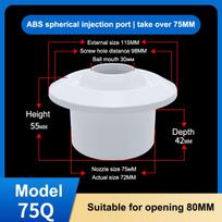 §ABS Air Conditioning Exhaust Vents Adjustable 75/100/150/200mm Ventilation Nozzles Round Circular Jet Vents