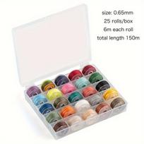 Vaškuoto siūlo rinkinys, 0.65mm 25pcs Set