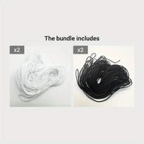 Makramė virvė, White*2 + Black*2