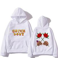 Eladio Carrion Sauce Boyz Monarca Grafinis Anime Hoodies Mados Manga Megztiniai Vyriški / Moteriški Drabužiai Vilna High Street Gatvės apranga XL white