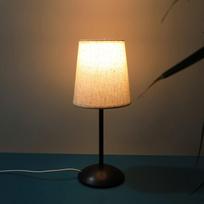 Stalinis LED šviestuvas, Juodas dugnas + lininis užvalkalas