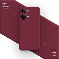 Skystas silikonas Originalus telefono dėklas OnePlus Nord 3 Nord3 5G Minkštas Pagrindinis Apsauga kamerai Buferis Atsparus smūgiams Paprastas galinis dangtelis OnePlus Nord 3 vyno raudonos spalvos