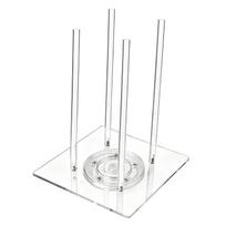 360 Degree Rotating Donut Display Stand Acrylic Holder Easy to Install Dessert Table Decor for Holiday and Events