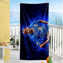 Neymar Jr. Soccer Legend Beach Towel Quick-Dry Soft Microfiber Comfortable Lightweight 70cmx140cm(27x55inch) blue
