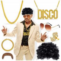 Retro Disco Stiliaus Aksesuarų Rinkinys 70-90 m. Šventėms