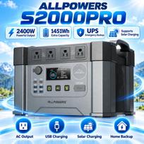 ALLPOWERS S2000PRO Portable Power Station 2400W 1451Wh Solar Generator UPS Backup For Home Outdoor RV Camping S2000 PRO-YY