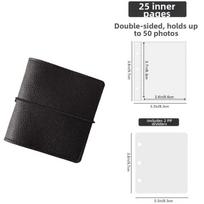 3-Inch Photocard Binder 3-Hole Ring PU Leather Mini Photo Album Acid-free Pages 25 Inner Sheets Card Collect Book juoda