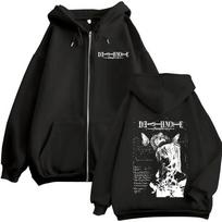 Anime Death Note Misa Amane Zipper Hoodies Men Women Clothing High Quality Fashion Casual Zip Up Hooded Sweatshirts Jacket Coats 2XL black