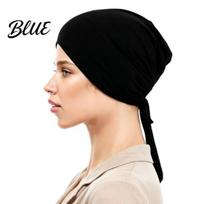Hair Bonnet Women Non-slip Cotton Headscarf Adjustable Cap Solid Color Breathable Stretch Undercap Under Scarf Inner Hat Night Sleeping juoda