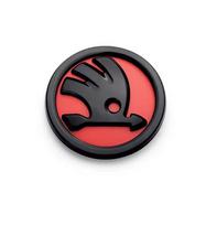 8/9/10cm Emblema Automobilio Priekinio Variklio Dangčio Ženklelis Galinės Bagažinės Lipdukas Skoda Octavia Rapid Fabia S Logotipui A7 Superb KAMIQ Priedai 9cm&1PCS raudona