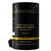 Himalayan Shilajit Gummies — No Artificial Colors, No Added Sugar, 3000mg Resin + 8-Herb Blend, 60 Vegan Pectin Gummies 60 Gummies