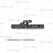 Alloy Metal Monte Carlo Racing Flag Grille Emblem Rear Trunk Badge Sticker For Skoda Fabia Octavia Kodiaq Superb VRS Kamiq Rapid Grille-5