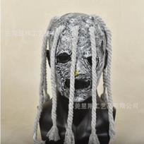 Halloween Horror Mask Slipknot Joey Costume Party Cosplay as picture gray