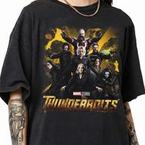 Vintage Marvel Thunderbolts Shirt, Yelena Belova and Bucky Barnes Graphic Tee, Thunderbolts Movie Tee, Marvel Anti-Hero Shirt, MCU Fan Gift 2XL black