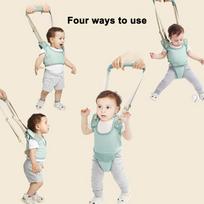 Baby Walking Harness Breathable Toddler Walker Helper Infant Walker Assistant Belt Walk Support Assist Trainer Tool žalia