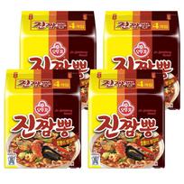 Ottogi Jin Jjambbong Spicy Seafood Rich Smoky Flavor Multi Pack 130g x 16 Bags white