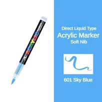 GUANGNA 5/1 PCS 16 Colors Direct-liquid Acrylic Marker Pen Waterproof Pen Soft Brush Nib for School Art Supplies Stationery gray