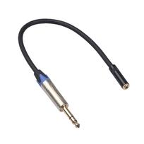 6.35mm 1/4 Inch Stereo Plug Male to 3.5mm Female Socket Headphone Extension Cable (30cm/1Ft)