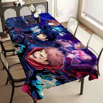 Anime Jujutsu Kaisen Gojo Satoru Itadori Home Tablecloths Dining Decoration And Rectangular Table Waterproof Cloth Anti-stain 90x140 cm