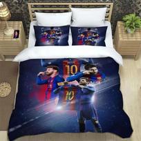Ronaldo, Messi, Mbappe, Neymar Pattern Quilt Cover With Pillowcases Microfiber Digital Printed Bedding Set Twin Full Queen King EU Single 135x200cm white