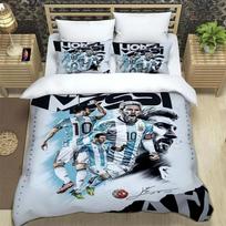 Ronaldo, Messi, Mbappe, Neymar Pattern Quilt Cover With Pillowcases Microfiber Digital Printed Bedding Set Twin Full Queen King EU Single 135x200cm
