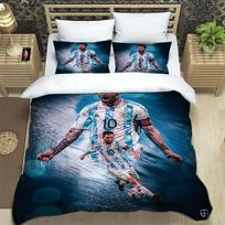 Ronaldo, Messi, Mbappe, Neymar Pattern Quilt Cover With Pillowcases Microfiber Digital Printed Bedding Set Twin Full Queen King EU Single 135x200cm