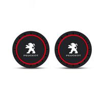 2 vnt. silikoninis automobilio padėkliukas puodeliui su angomis Neslystantis padas Priedai Peugeot 408 4008 308 3008 Rifter 5008 508 2008 208 RCZ 407 black