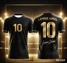 Lamine Yamal #10 Barcelona Soccer Jersey, Men Women Blue Red Short Sleeve Casual Sports Fan Tee  Summer quick-drying T-shirt M