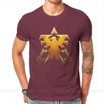 Starcraft Game Terran Logo T Shirt Classic Grunge High Quality Tshirt Loose Oneck  Men Clothing 4XL brown