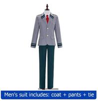 Anime Mano Herojų Akademija Midoriya Izuku Cosplay Kostiumas Todoroki Shoto Mokyklos Uniformos Rinkinys Perukas Kostiumas Unisex Helovinas Vaidmenų Žaidimas L gray
