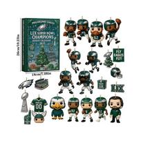 2025 Philadelphia Eagles Christmas Advent Calendar Blind Box Super Bowl Christmas Tree Acrylic Ornament Pendant