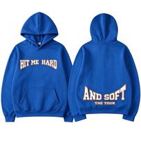 Billie Eilish Hit Me Hard And Soft The Tour Hoodie Unisex Gothic Pullover Sweatshirt Men Women Hip Hop Long Concert Hooded Tops L mėlyna