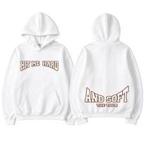 Billie Eilish Hit Me Hard And Soft The Tour Hoodie Unisex Gothic Pullover Sweatshirt Men Women Hip Hop Long Concert Hooded Tops 3XL balta