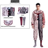 Fantazijos Terrifier Klouno Cosplay Apranga Su Satino Audiniu Kostiumų Šventėms Ir Vaidmenų Žaidimams Boy,L gray