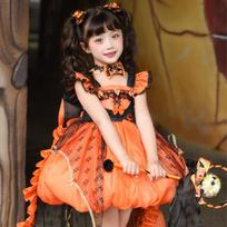 Mergaičių Moliūgo Liemenė Lolita Ragana Dviejų Dalių Cosplay Suknelė, Rudens Megztinio Apranga 110cm beige