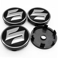 4 vnt. 60 mm automobilio ratlankio centrinis dangtelis, ženklelis, lipdukas, Suzuki JIMNY Grand vitara Sx4 swift Alto priedams gray