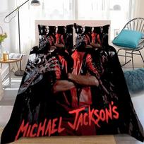 M-Michael J-Jackson T-Thriller Duvet Cover Pillowcase Bedding Set Single/Double/Queen Size Boys Girls Adult 2/3piece Set 100x135cm (2pcs)