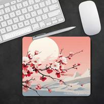 Pink Cherry Blossoms Mouse Pad 40X45 Large Square Computer Office Game Table Mat Rubber Anti-slip Mousepad Small Decor Desk Pads 300x250x2mm