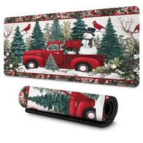 Large Christmas Themed Mouse Pad  SnowflakeTreeSantaStar NonSlip Rubber Base for LaptopDesktop HomeOffice Ideal Gift 30x80x0.2cm