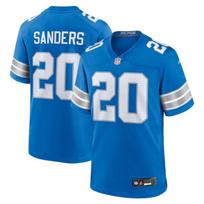 2026 Detroit Lions Football Jersey Short Sleeve Embroidered Game Top Fans Blue New 20