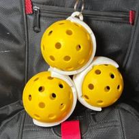 Clip-On Pickleball Holder Keychain Portable Pickle Ball Carrier  For Outdoor Sports