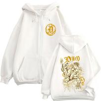 Anime Jojo Bizarre Adventure Dio Brando Zipper Hoodies Men's Women Zip Up Hooded Sweatshirts Fashion Jackets Coats Streetwear M balta