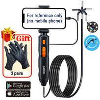 2026 New 6.2mm with Light 4K UHD Endoscope 360° Articulating Borescope Endoscope Camera with Android/iOS Phone Home use 1m