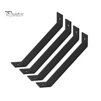 Reinforced Steel Joint Plate 4PCS 45 Degree Angle Support Bracket for Pergola, Heavy Duty Mild Wooden House Repair Tool Rust Resistant Frame, S black