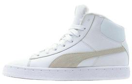 PUMA Mid Leather Fur Lined Cozy Stay Warm Mid Top Casual Skate Shoes U 35.5 white
