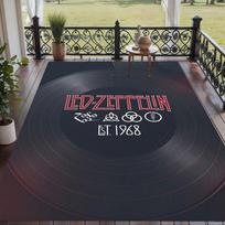 Soft Floor Carpet Led Zeppelin Pattern Area Rug Decorative Mat For Home Room Decoration 80cmx120cm