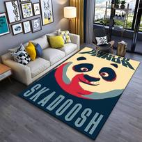 Kung Fu Panda Face Print Carpet suitable as a non-slip mat for the living room or bedroom sofa 50x80cm(19x31in)