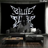 Billie Eilish Wall tapestry, aesthetic printed fabric blanket, suitable for bedroom, living room, and home decor. 100cm x 150cm black
